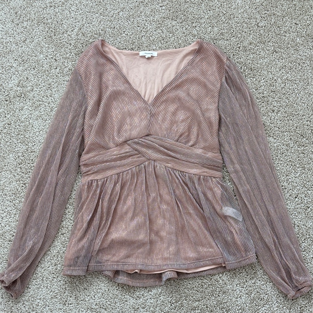 Maurices Pink Long Sleeve Women's Top